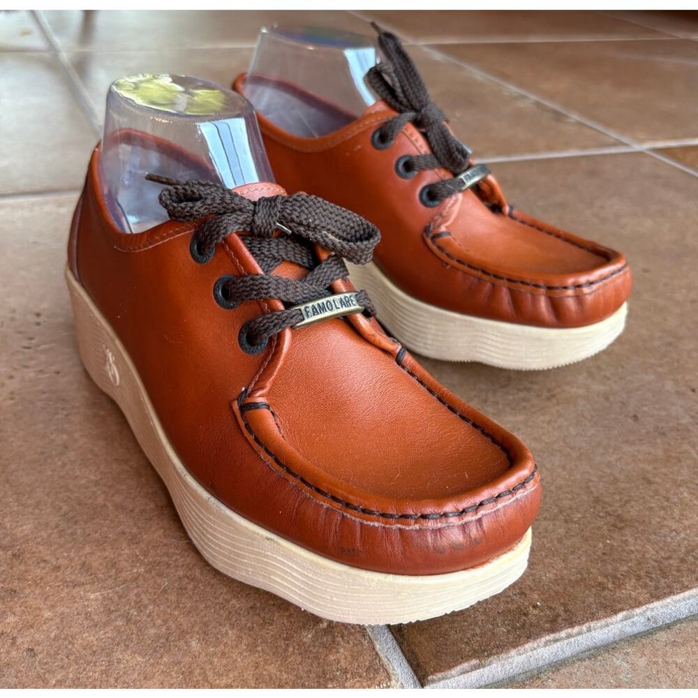 Famolare Womens Vintage "Get There" Leather Oxfords Wavy Rocker Soles size 8.5